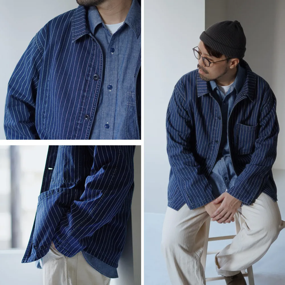 JAPAN BLUE JEANS Jackets^/ Wabash coverall navy