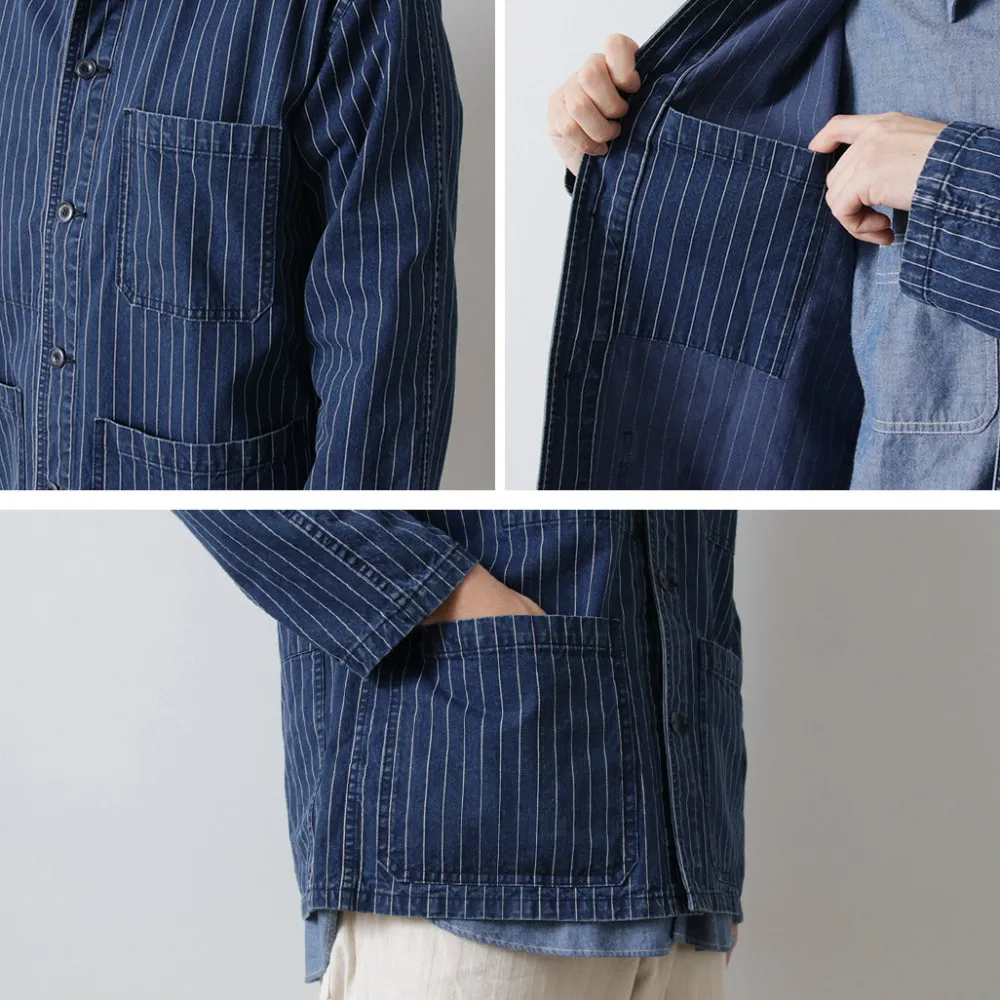 JAPAN BLUE JEANS Jackets^/ Wabash coverall navy