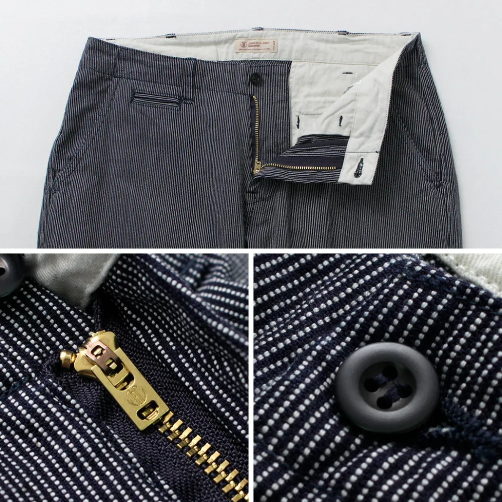 JAPAN BLUE JEANS Work Pants & Chinos^/ Wide Tapered Hickory Pants navy