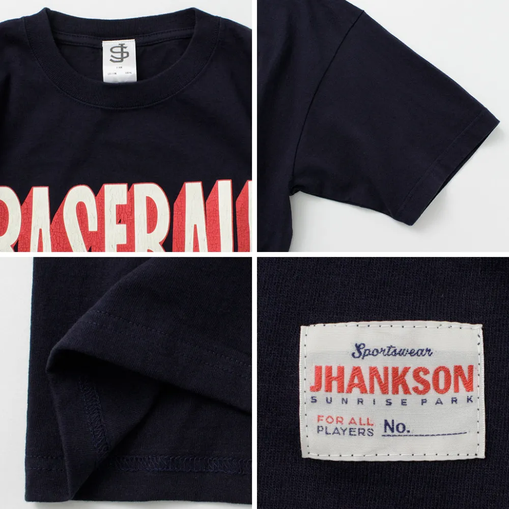 JHANKSON T-Shirts^/ BASE BALL short sleeve T-shirt