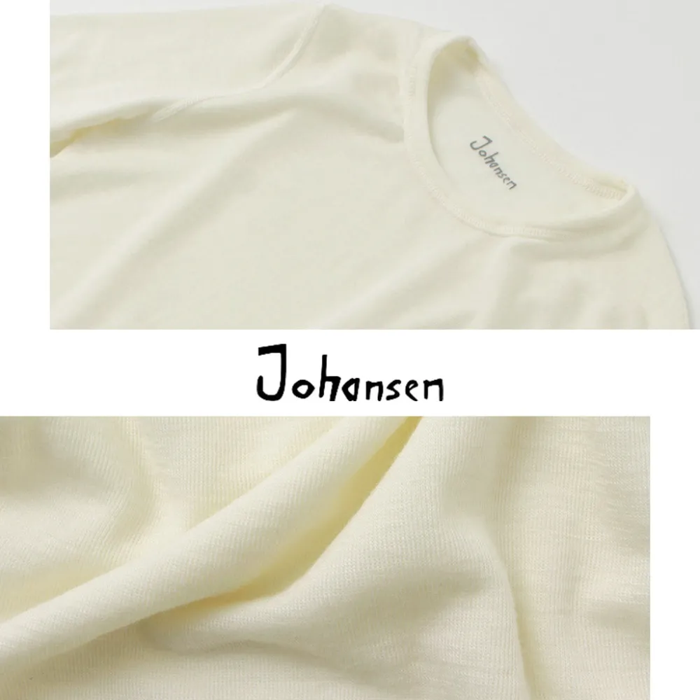 JOHA T-Shirts^/ 100% Merino Wool Long Sleeve T-Shirt