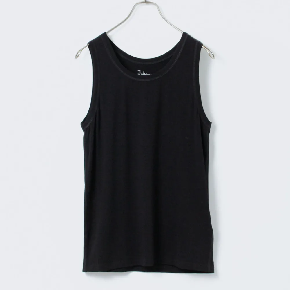 JOHA T-Shirts^/ Organic bamboo stretch undershirt tank top black