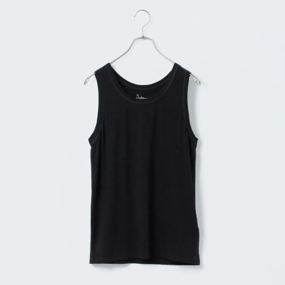 JOHA T-Shirts^/ Organic bamboo stretch undershirt tank top black
