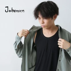JOHA T-Shirts^/ Organic bamboo stretch undershirt tank top black