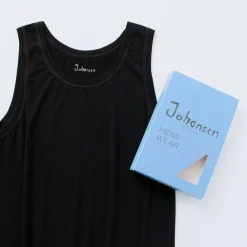 JOHA T-Shirts^/ Organic bamboo stretch undershirt tank top black