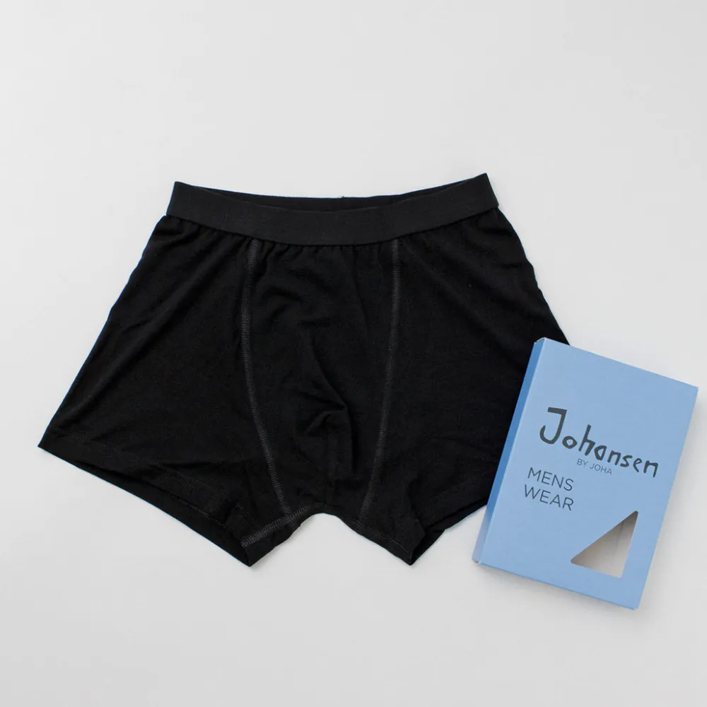JOHA Underwear^/ Organic Bamboo Stretch Boxer Pants black