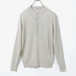 JOHN SMEDLEY Knits^/ A4713 30G Henry Neck Ribbed Sweater