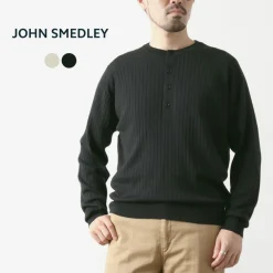 JOHN SMEDLEY Knits^/ A4713 30G Henry Neck Ribbed Sweater