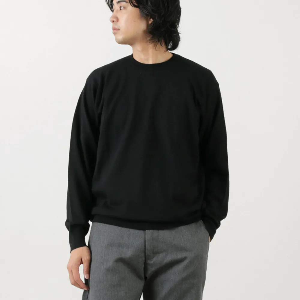 JOHN SMEDLEY Knits^/ Merino Wool 24 Gauge Crew Neck Knit
