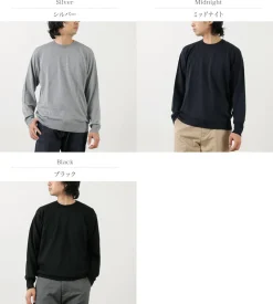 JOHN SMEDLEY Knits^/ Merino Wool 24 Gauge Crew Neck Knit