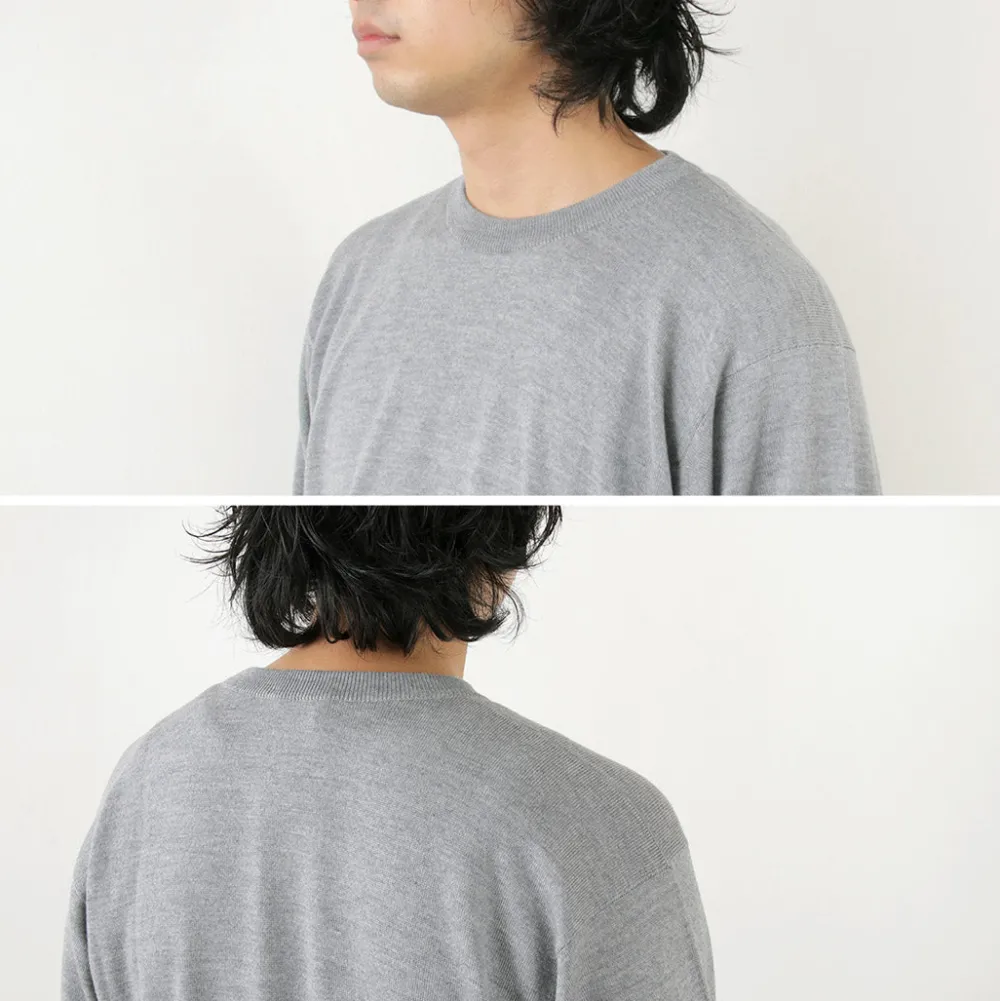 JOHN SMEDLEY Knits^/ Merino Wool 24 Gauge Crew Neck Knit