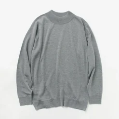 JOHN SMEDLEY Knits^/ Merino Wool 24 Gauge Mock Neck Knit