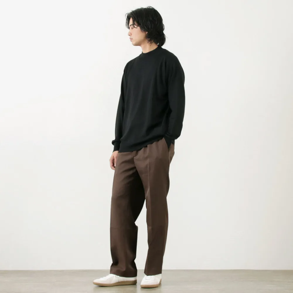 JOHN SMEDLEY Knits^/ Merino Wool 24 Gauge Mock Neck Knit