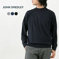 JOHN SMEDLEY Knits^/ Merino Wool 24 Gauge Mock Neck Knit