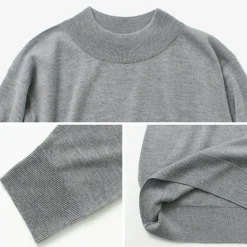 JOHN SMEDLEY Knits^/ Merino Wool 24 Gauge Mock Neck Knit