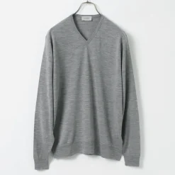 JOHN SMEDLEY Knits^/ Merino Wool 30 Gauge 30 Gauge V-Neck Knit MODERN FIT