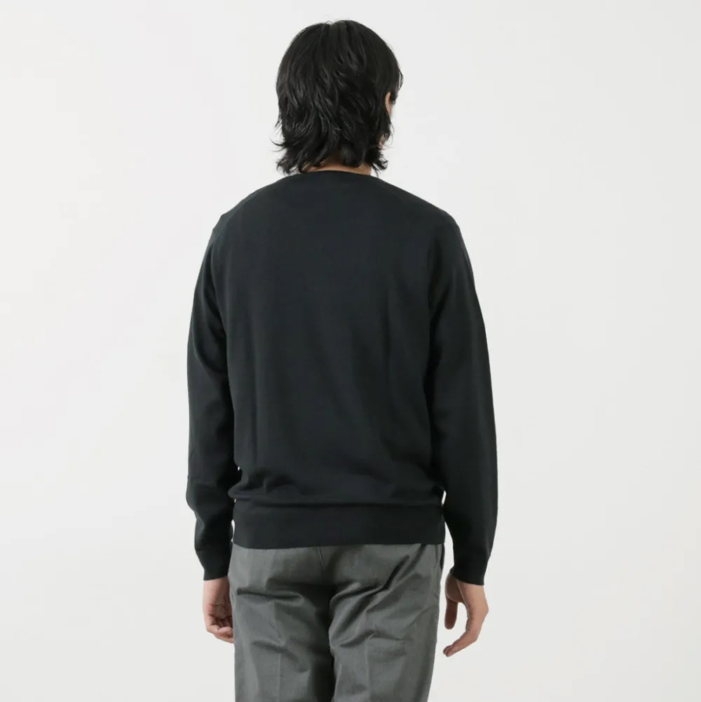 JOHN SMEDLEY Knits^/ Merino Wool 30 Gauge 30 Gauge V-Neck Knit MODERN FIT
