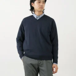 JOHN SMEDLEY Knits^/ Merino Wool 30 Gauge 30 Gauge V-Neck Knit MODERN FIT