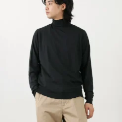 JOHN SMEDLEY Knits^/ Merino Wool 30 Gauge Turtleneck Knit MODERN FIT