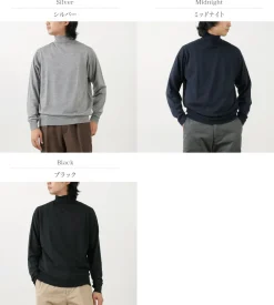 JOHN SMEDLEY Knits^/ Merino Wool 30 Gauge Turtleneck Knit MODERN FIT