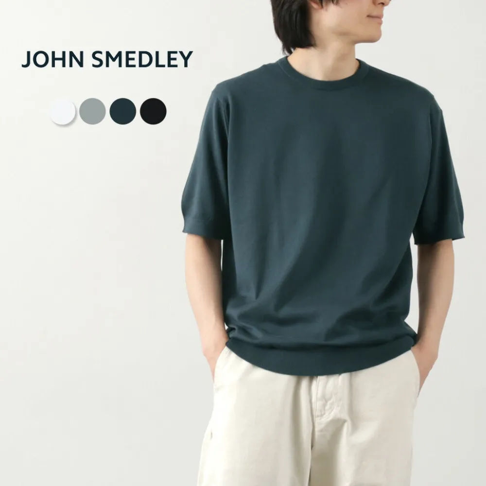 JOHN SMEDLEY T-Shirts^/ Sea Island Cotton 30 Gauge Crew Neck Knit
