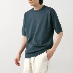 JOHN SMEDLEY T-Shirts^/ Sea Island Cotton 30 Gauge Crew Neck Knit
