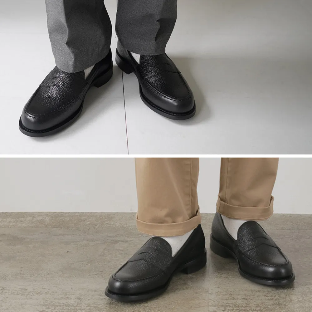 JOSEPH CHEANEY Leather Shoes & Boots^/ Howard R Coin Loafer Grained Calf black