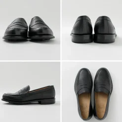 JOSEPH CHEANEY Leather Shoes & Boots^/ Howard R Coin Loafer Grained Calf black