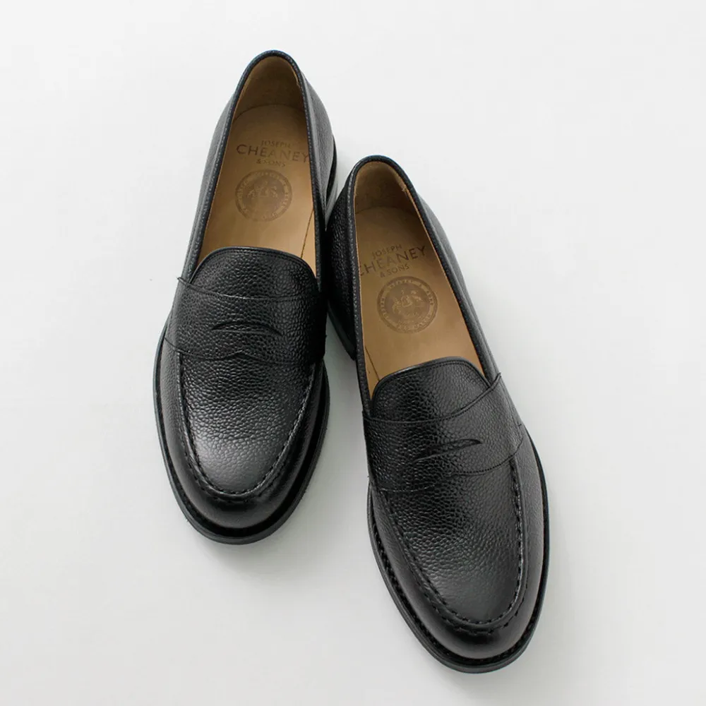 JOSEPH CHEANEY Leather Shoes & Boots^/ Howard R Coin Loafer Grained Calf black