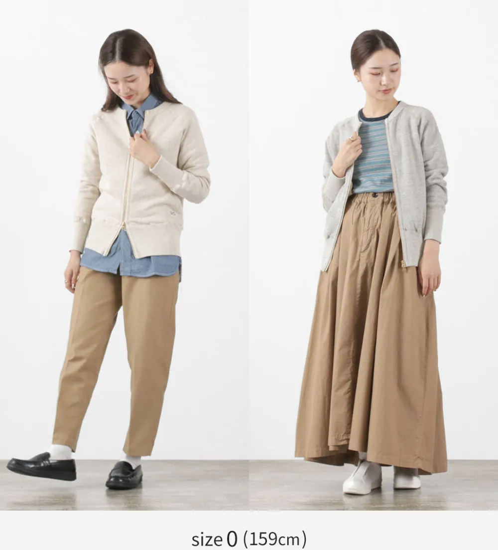 KEPANI Cardigans^/ Crew Neck Full Zip Sweat Jacket