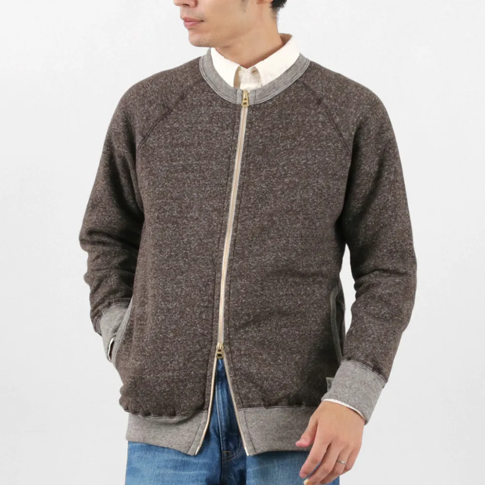 KEPANI Cardigans^/ Crew Neck Full Zip Sweat Jacket