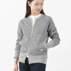 KEPANI Cardigans^/ Crew Neck Full Zip Sweat Jacket