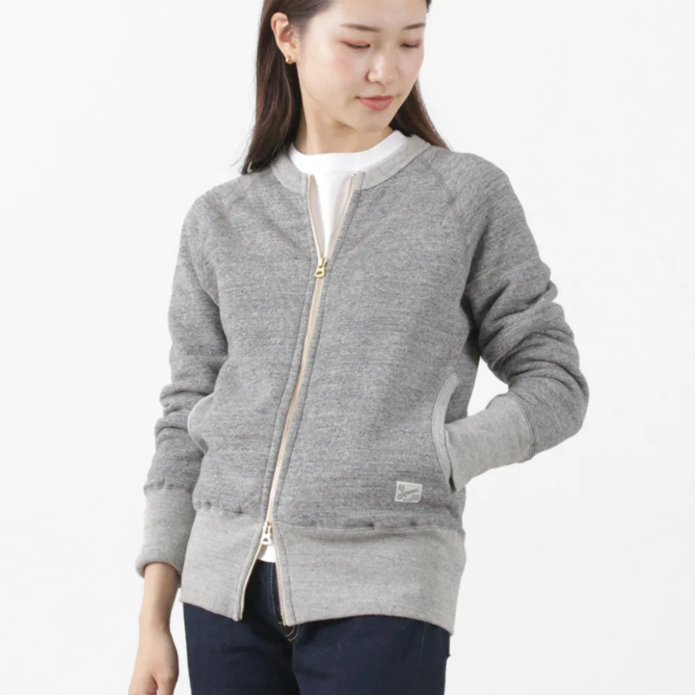 KEPANI Cardigans^/ Crew Neck Full Zip Sweat Jacket