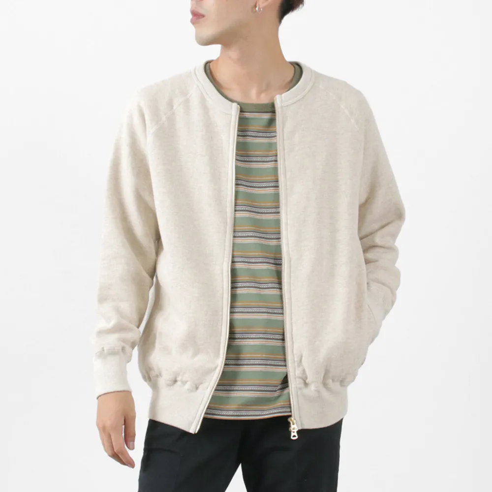 KEPANI Cardigans^/ Crew Neck Full Zip Sweat Jacket
