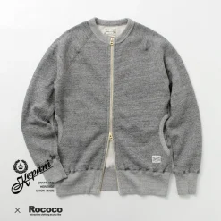 KEPANI Cardigans^/ Crew Neck Full Zip Sweat Jacket