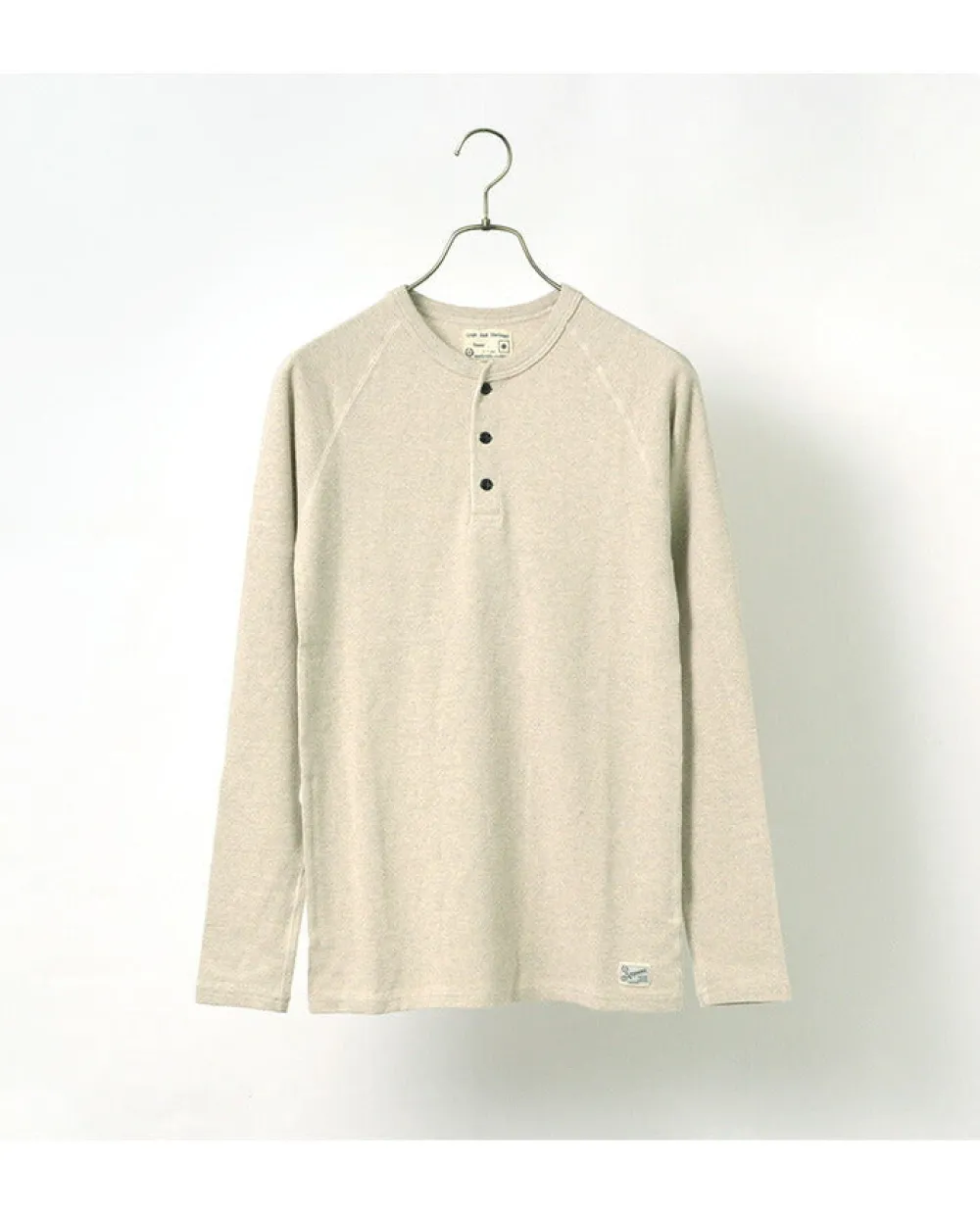 KEPANI T-Shirts^/ Henley neck long sleeve tee