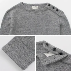 KEPANI Sweatshirts^/ Raffy brushed lining Boat Neck Sweatshirt Basque Shirt
