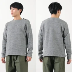 KEPANI Sweatshirts^/ Raffy brushed lining Boat Neck Sweatshirt Basque Shirt
