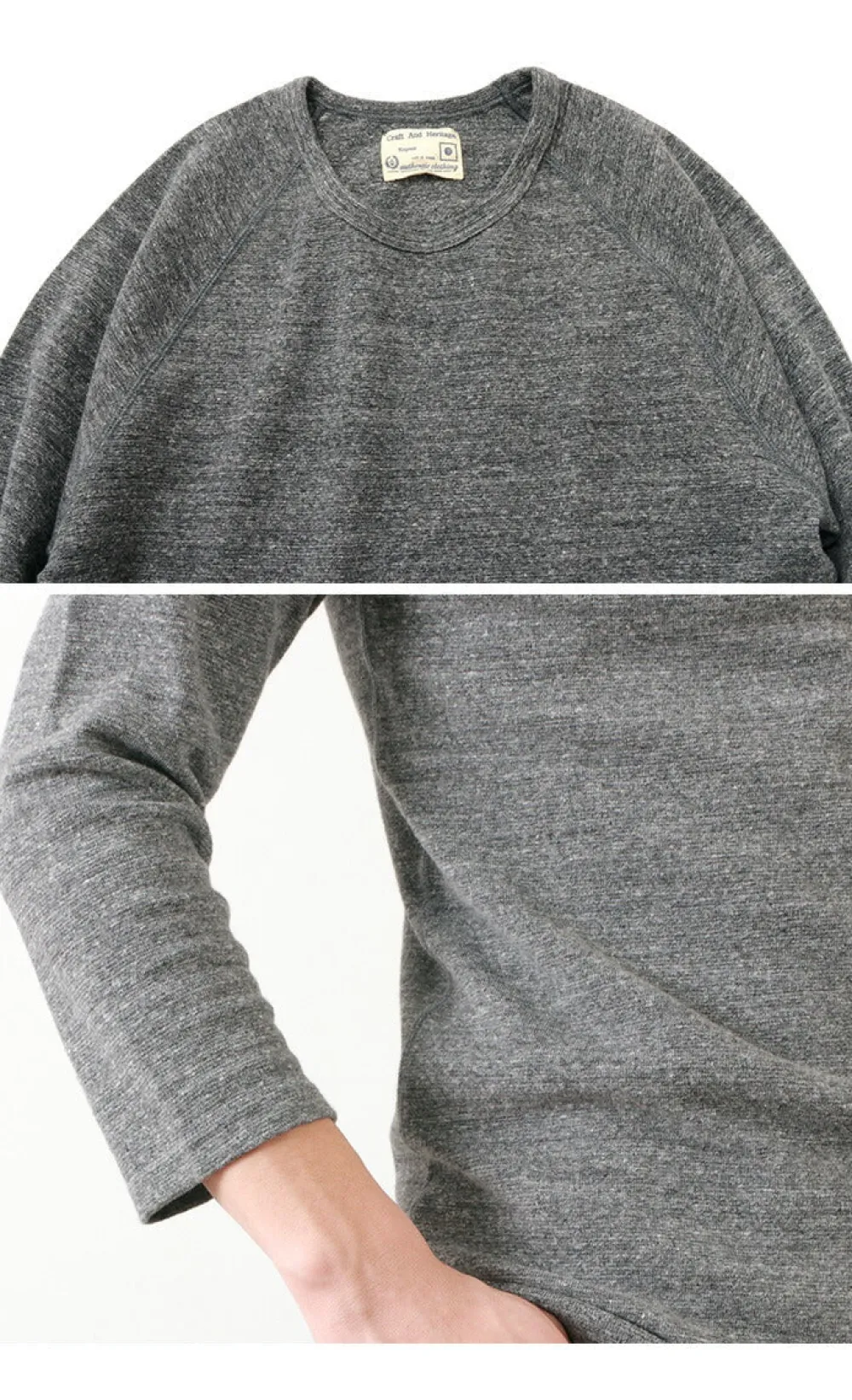 KEPANI T-Shirts^/ Raffy Spun Milled 7/10 Sleeve T-Shirt