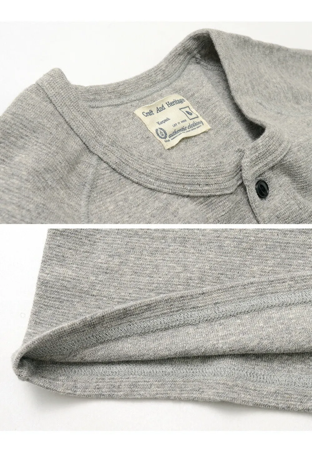 KEPANI T-Shirts^/ Raffy Spun Milled Henry Neck T-Shirt