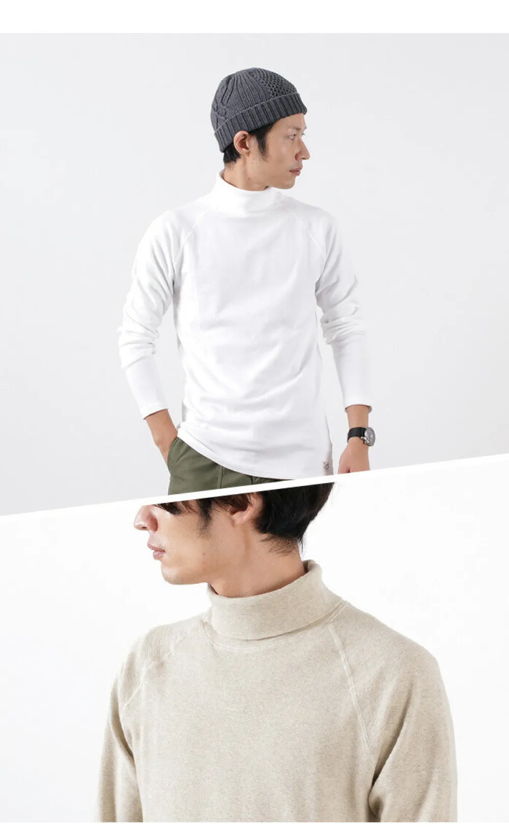 KEPANI T-Shirts^/ Raffy Stretch Fleece Turtleneck Long Sleeve Tee