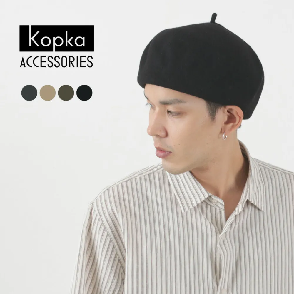 KOPKA Hats^/ Pure Merino Roll Up Beret
