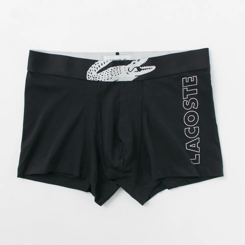 LACOSTE Underwear^/ Croc Print 3 Pack Boxer Pants black