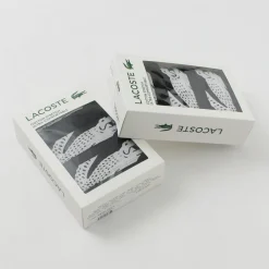 LACOSTE Underwear^/ Croc Print 3 Pack Boxer Pants black