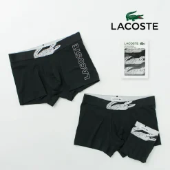LACOSTE Underwear^/ Croc Print 3 Pack Boxer Pants black