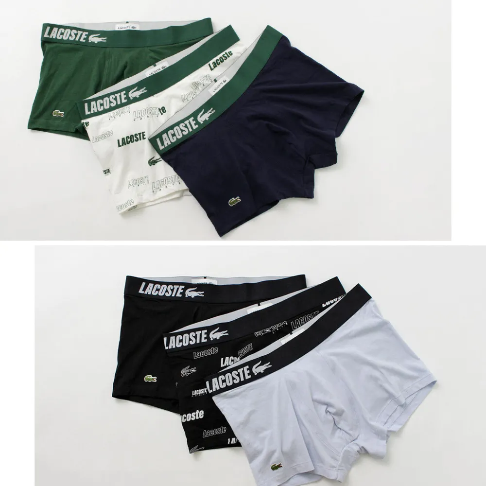 LACOSTE Underwear^/ Logo design 3-pack boxer shorts