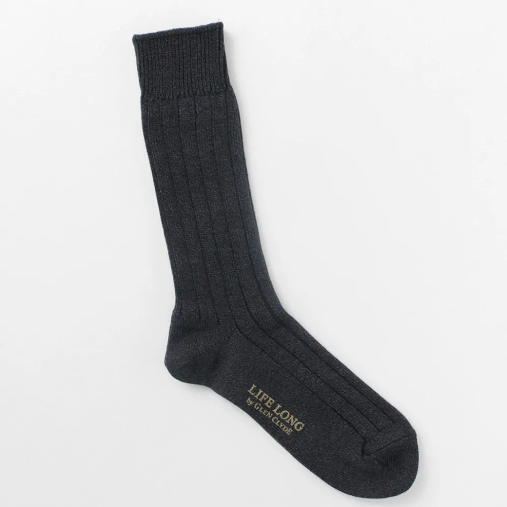 LIFE LONG BY GLEN CLYDE Socks^/ TS-1 Cotton and Cordura ribbed socks