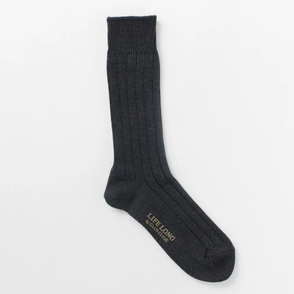 LIFE LONG BY GLEN CLYDE Socks^/ TS-1 Cotton and Cordura ribbed socks