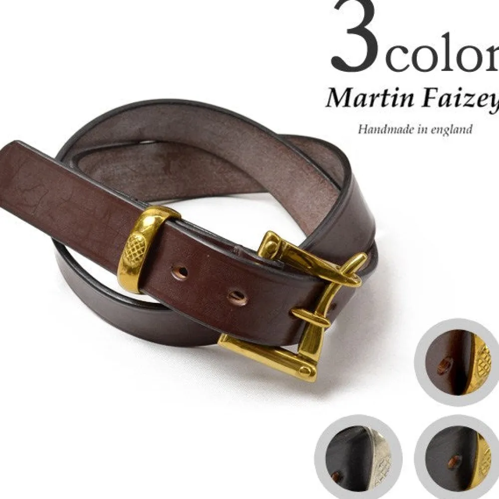 MARTIN FAIZEY Belts^/ 1.25 inch (30mm) quick release leather belt