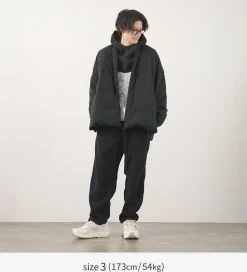MIFFEW Down Wear^/ Collarless Over Down Jacket black